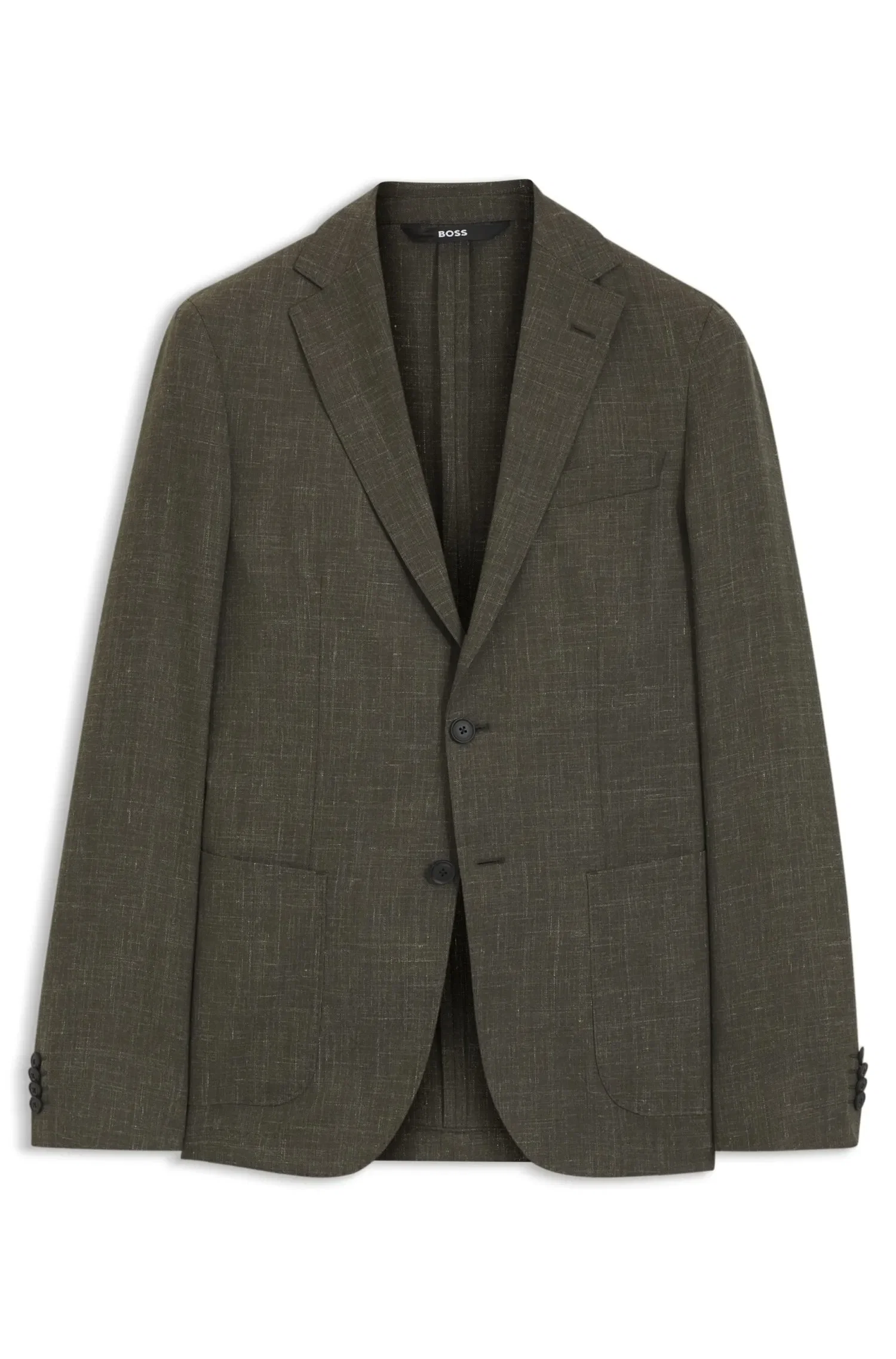 Blazer Slim Fit Em Lã Virgem E Linho — imagem 1