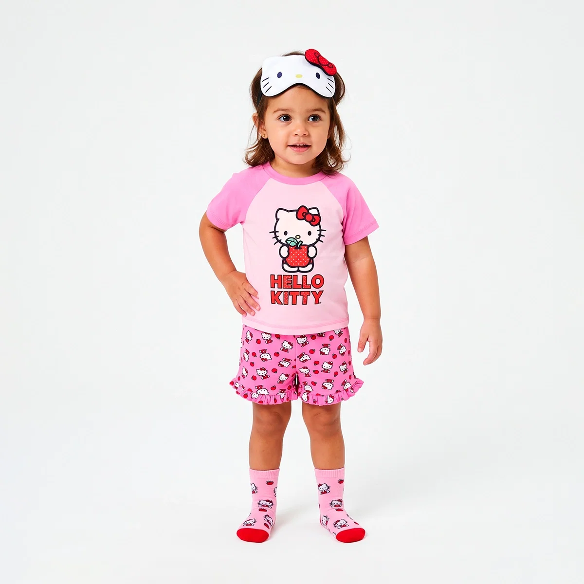 Pijama Curto Toddler Hello Kitty Viscolycra Toque Especial Tip Top