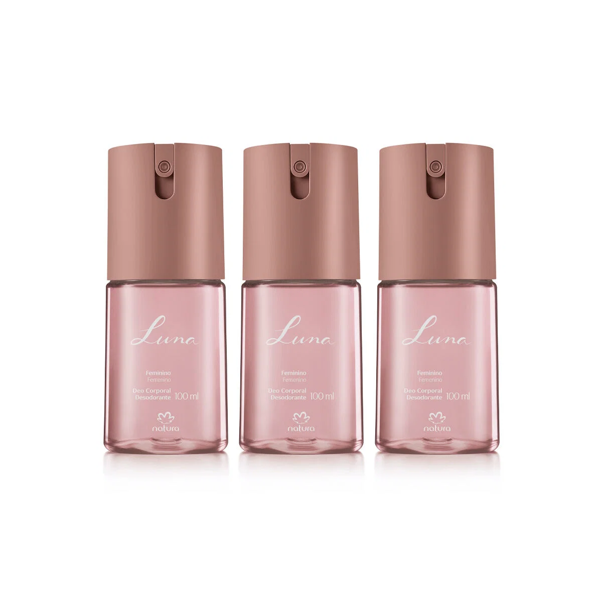 Kit Luna Desodorante Corporal Feminino 3 unidades de 100 ml