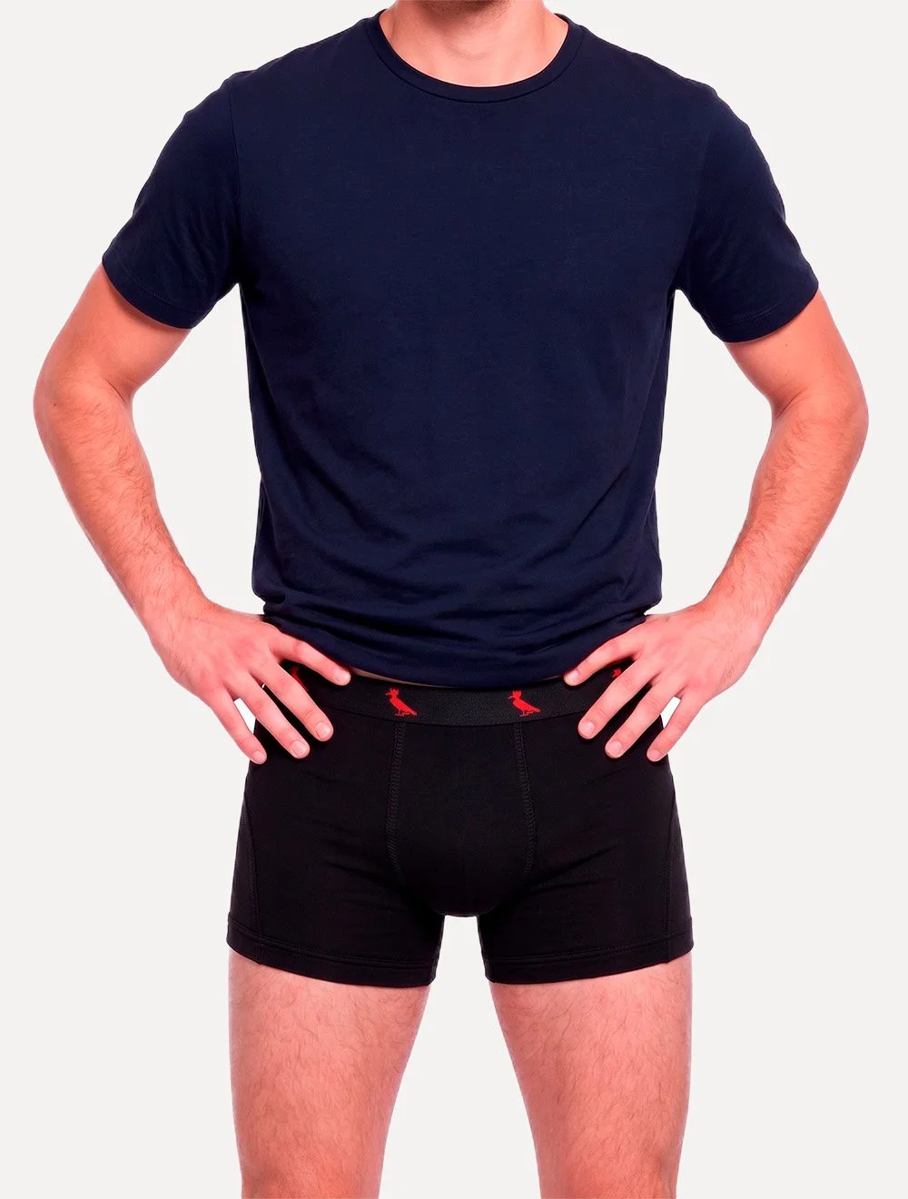 Cueca Reserva Masculina Boxer Red Woodpecker Cotton Preta