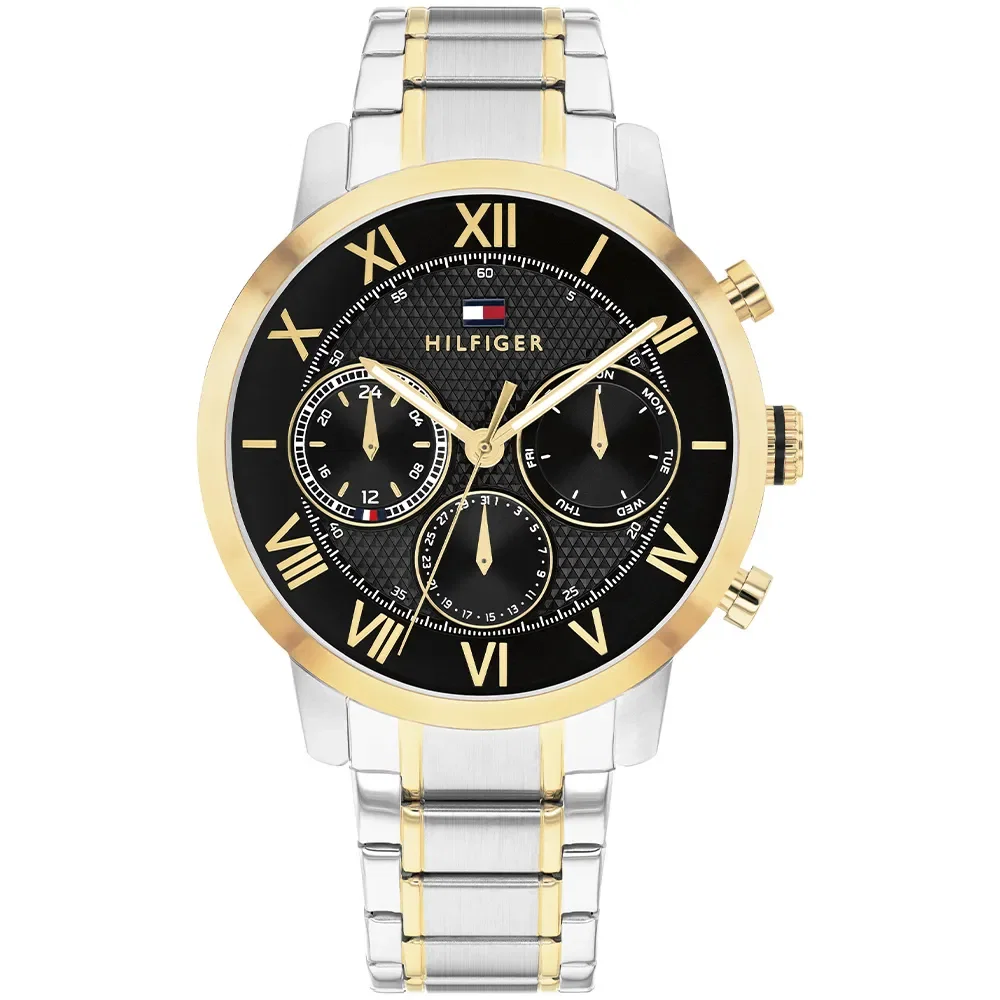 Relógio Tommy Hilfiger TH Oxford Masculino em Aço Prateado e Dourado 1710729