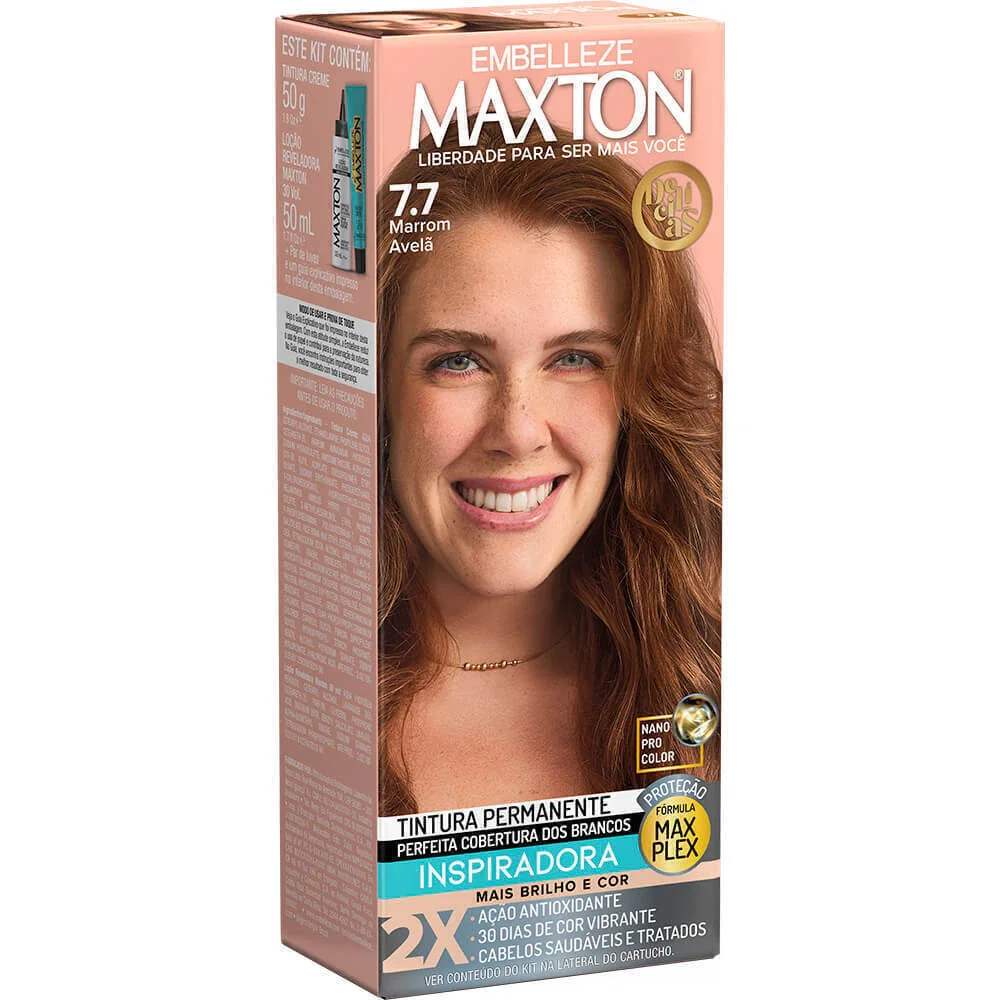 Tintura Maxton Delícias 7.7 Marrom Avelã