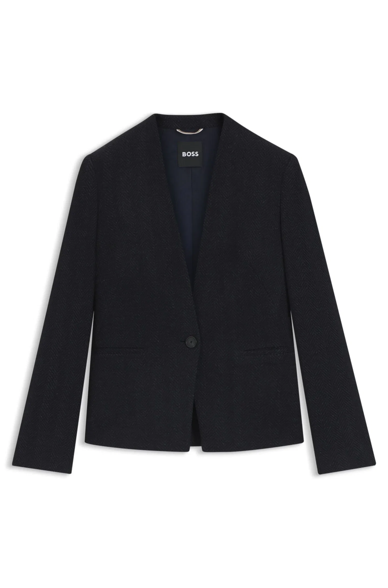 Blazer De Ajuste Regular De Jersey Elástico