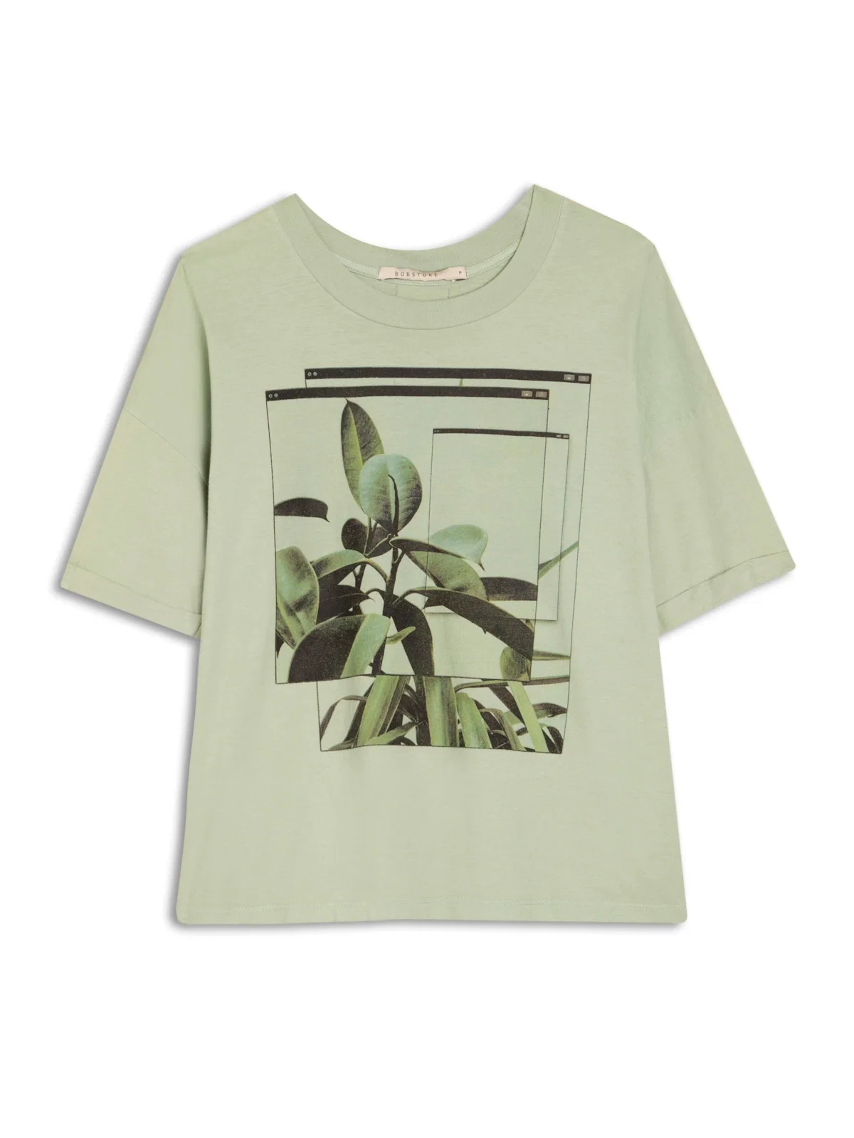 T-Shirt Mc Folhas Patch Verde Claro