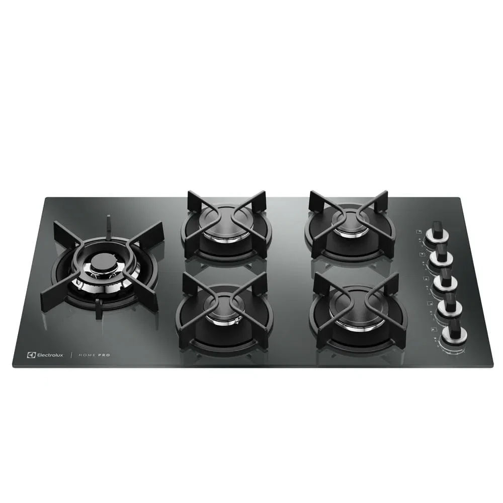 Cooktop 5 Bocas a Gás Electrolux Espelhado Home Pro ChamaPrecisa e Multi Chama (KE5HP)