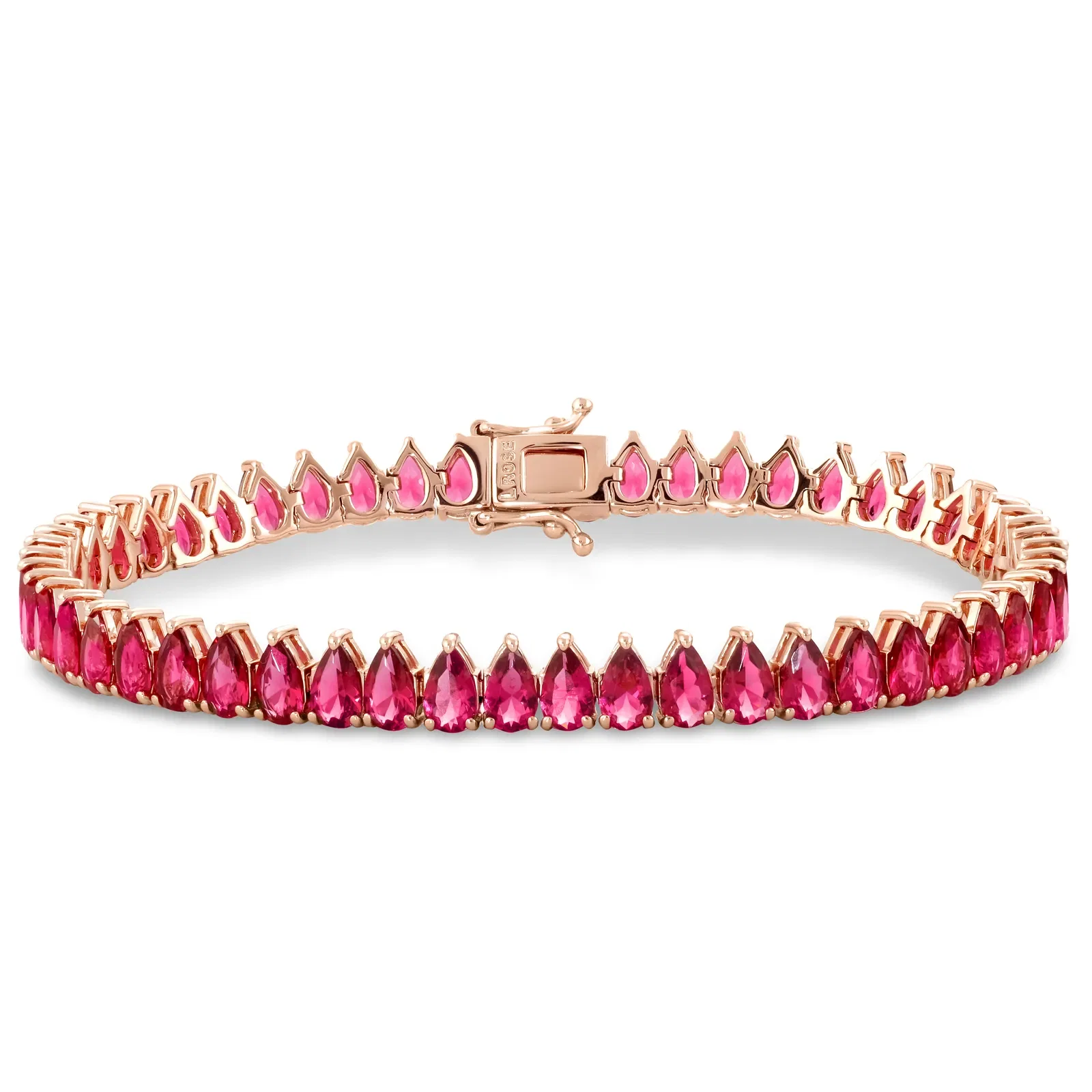 Pulseira Life Velvet em Liga Rosé com Banho de Ouro Rosé 18k e Pedras Vinho — imagem 1