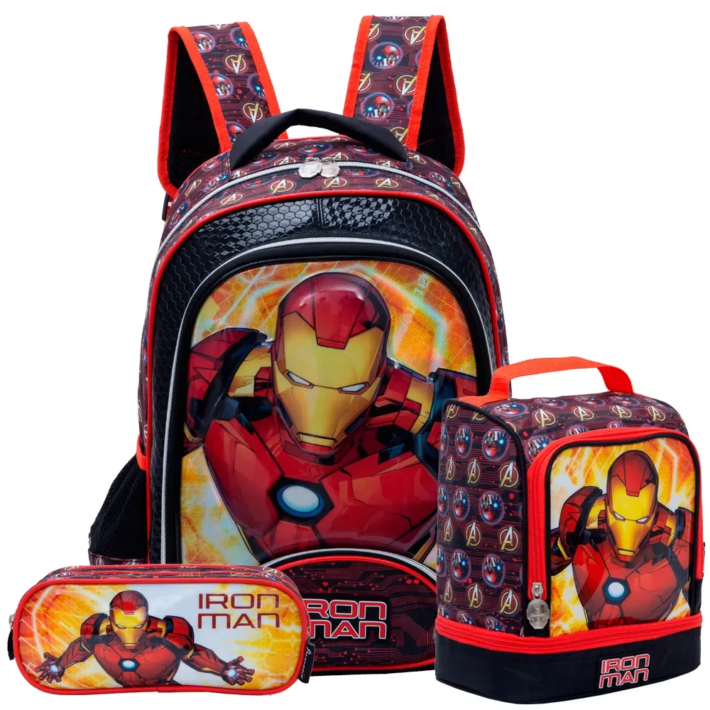 Kit Mochila Homem de Ferro Preto