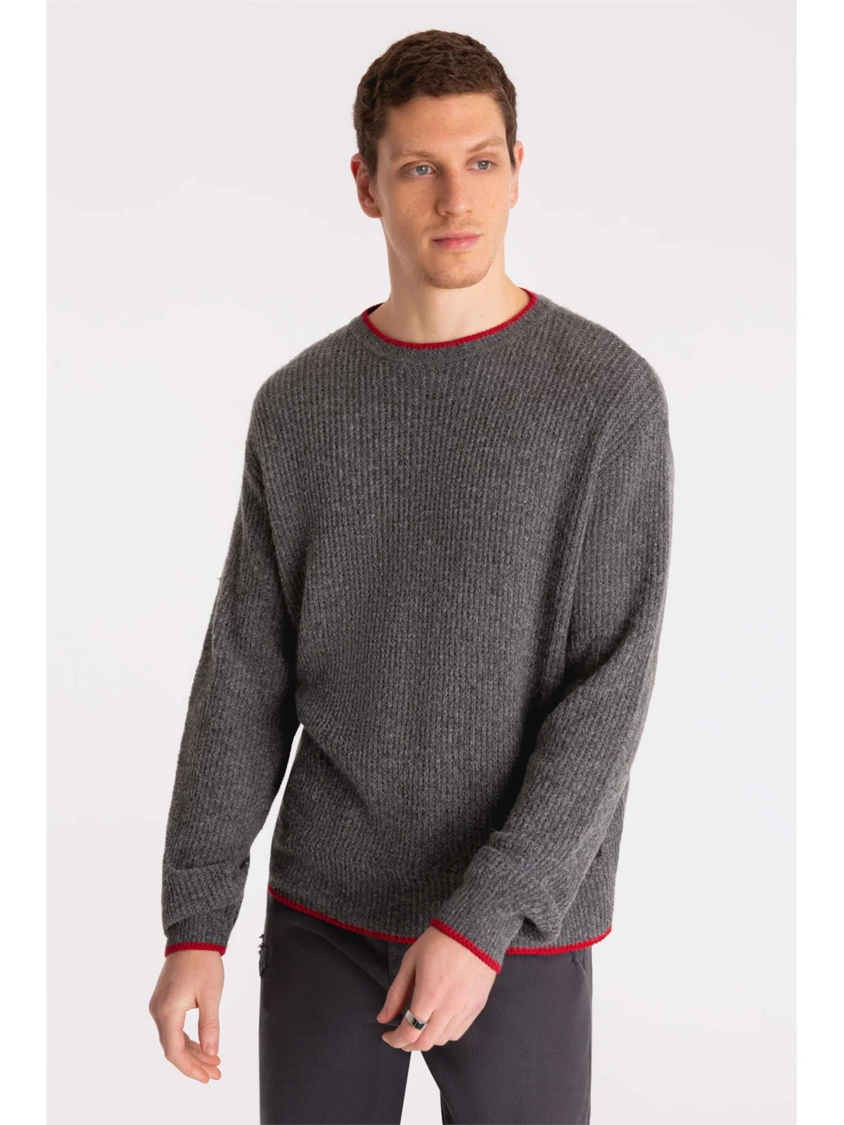 Tricot Ellus Britania Round Neck Grafite — imagem 1