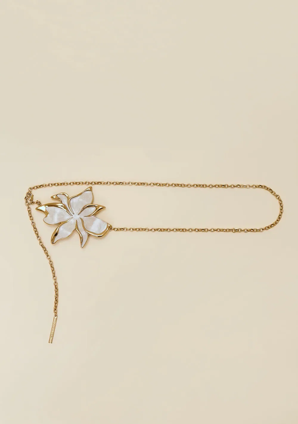 Cinto Cintura Medio Max Floral Dourado