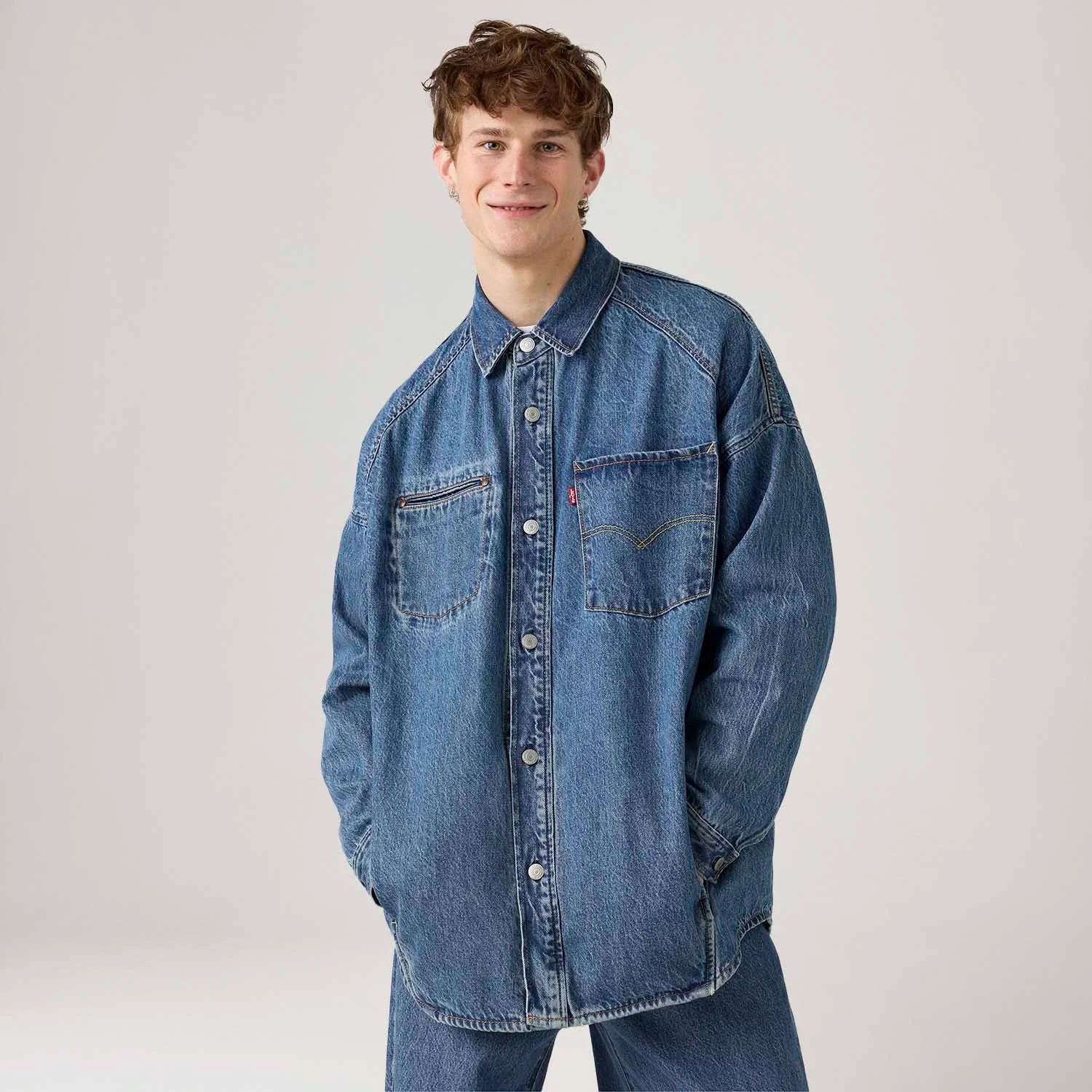 Camisa Jeans Levi's® Twist Shacket Lavagem Escura