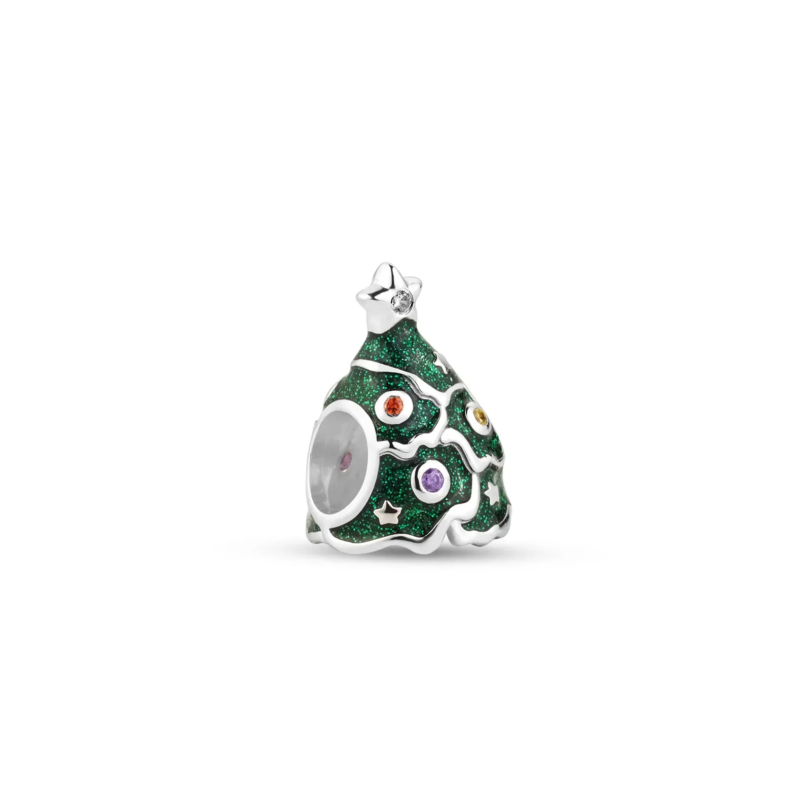 Pingente Life Comemorações Árvore de Natal em Prata 925 com Esmalte — imagem 1