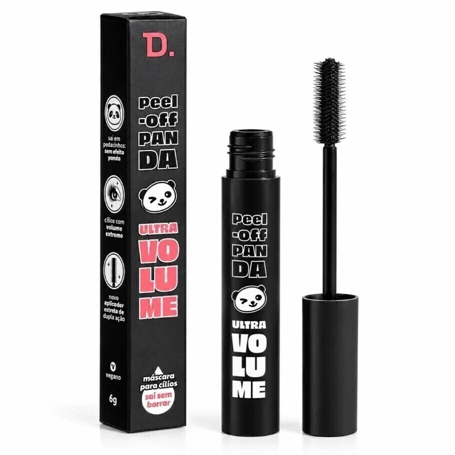 Máscara para Cílios Dailus Peel-Off Panda Ultra Volume Preto 6g