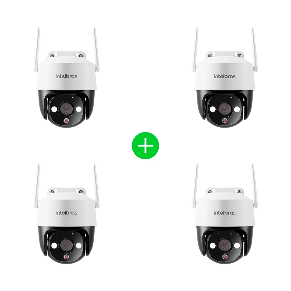 Kit Câmera Inteligente IM7+3MP Branca Intelbras - 4 unidades — imagem 1