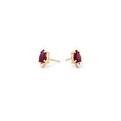 Brinco Baby em Ouro Amarelo 18k com Rubi e Diamantes — imagem 1
