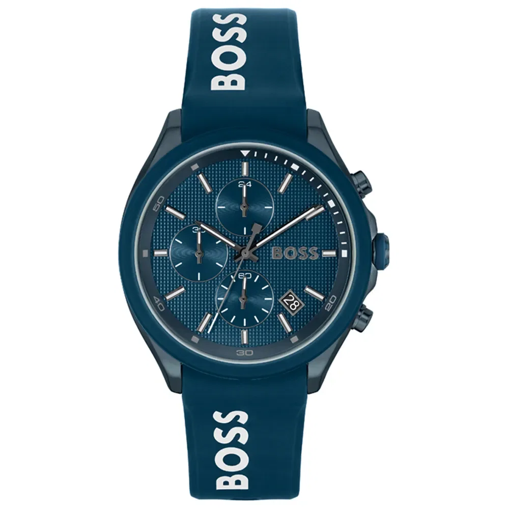 Relógio Boss Velocity Masculino em Borracha Azul 1514061