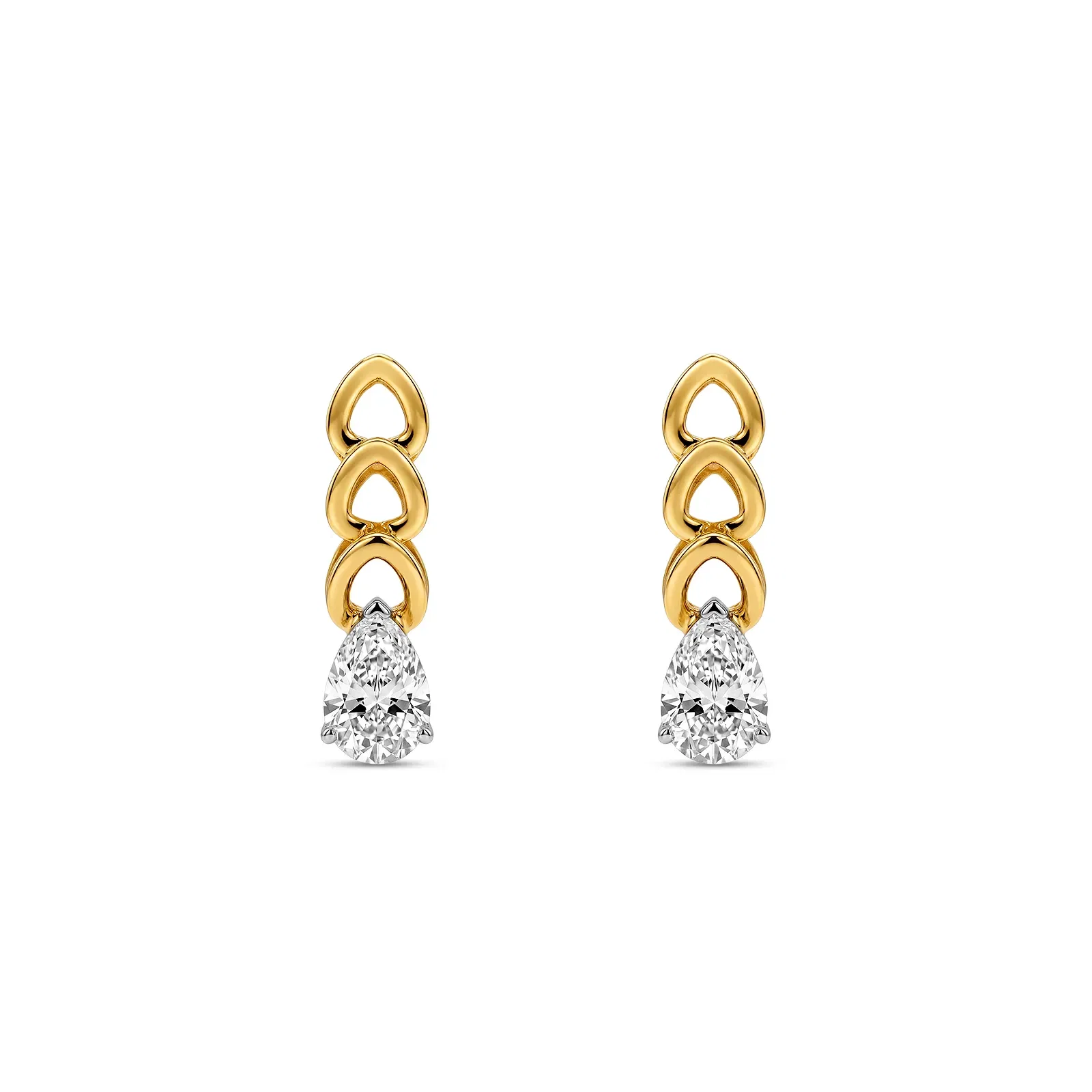 Brinco DNA em Ouro Amarelo 18k com 1ct de Diamante de Laboratório