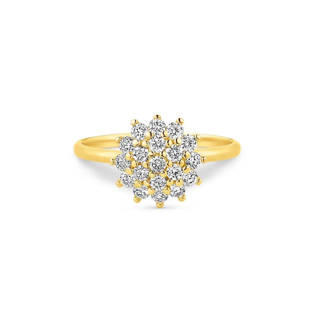 Anel Lyra em Ouro Amarelo 18k com Diamantes 0,57 ct — imagem 1