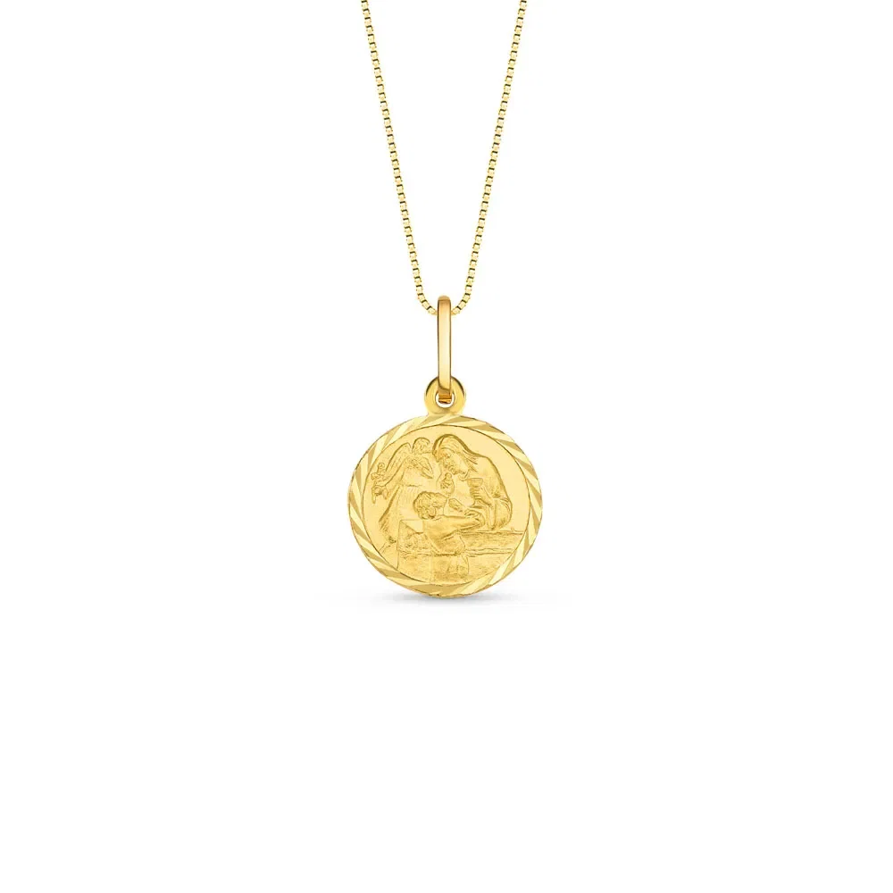 Pingente Medalha Primeira Comunhão em Ouro Amarelo 18k, 19.5mm — imagem 1