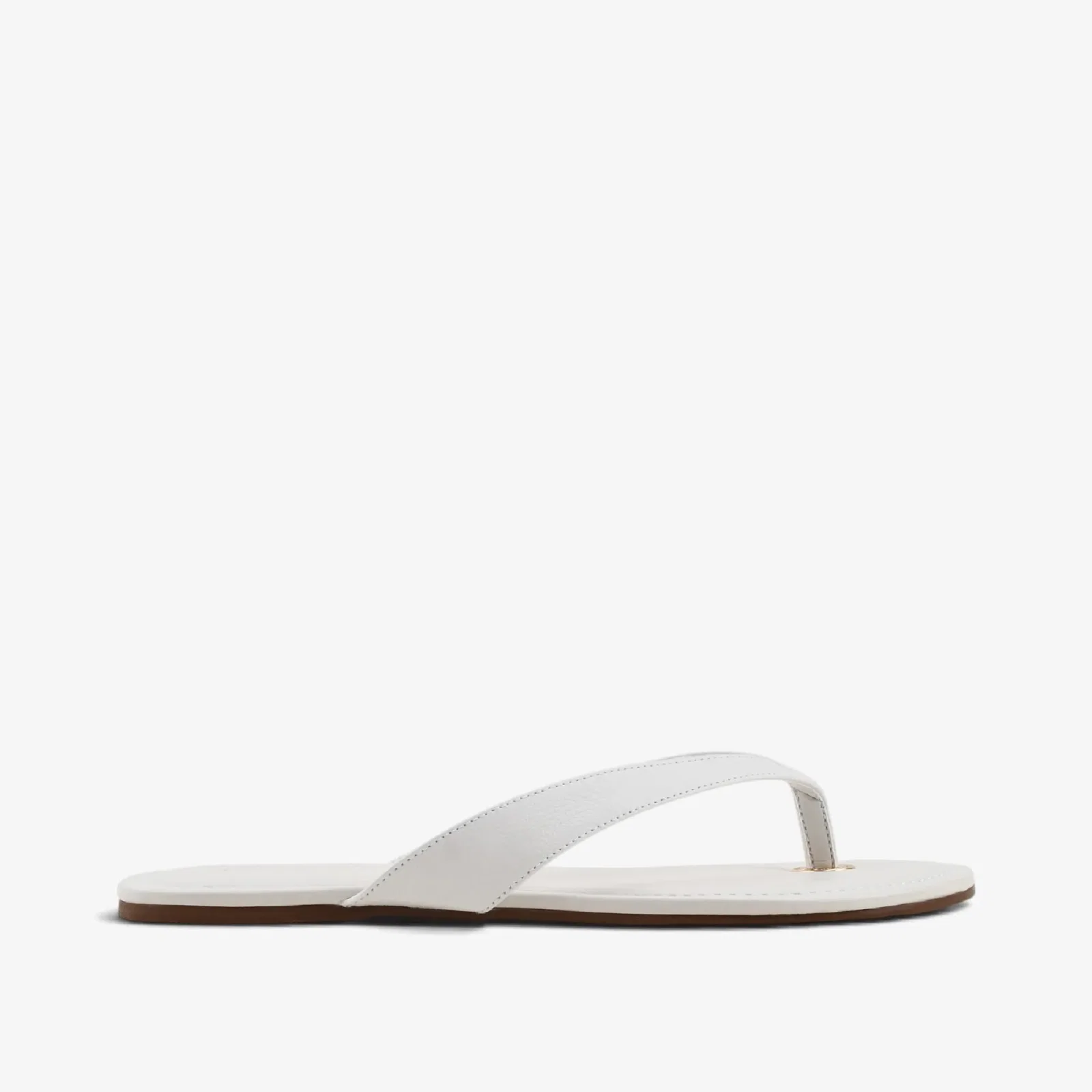 Chinelo Branco Couro