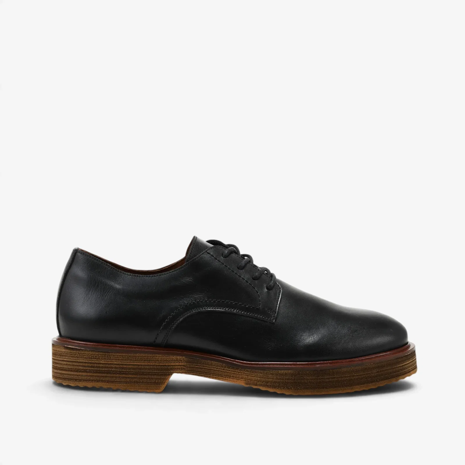 Sapato Oxford Casual Masculino Preto Couro — imagem 1