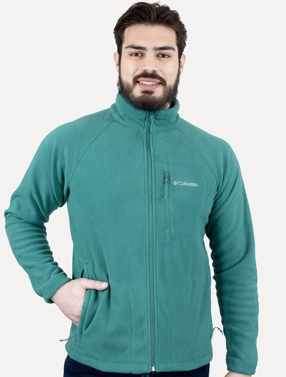Jaqueta Columbia Masculina Fleece Fast Trek II Full Zip Verde