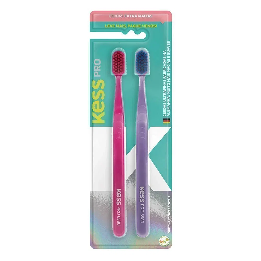 Escova Dental Kess Pro Extra Macia 2 Unidades