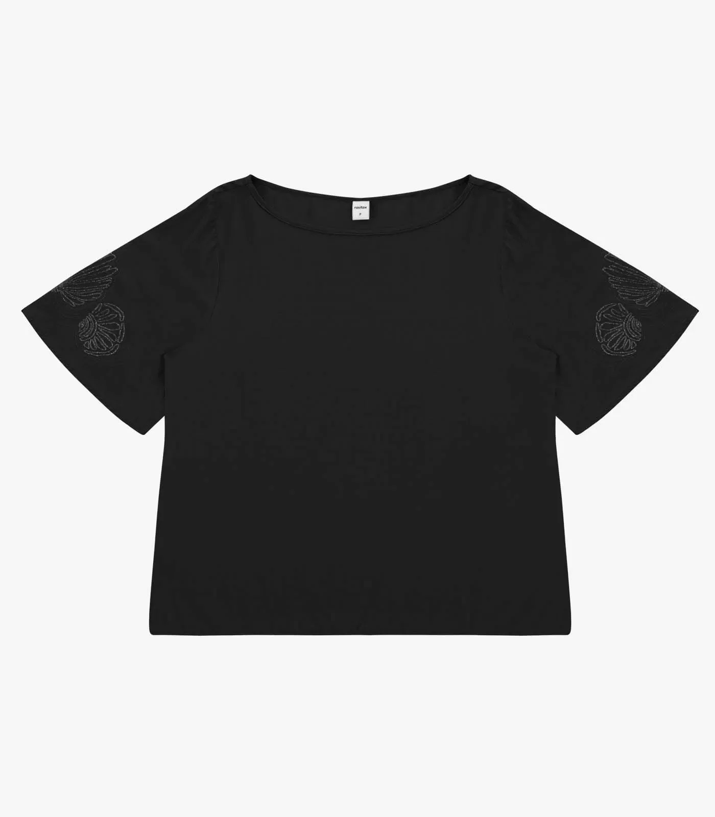 Blusa Feminina Viscose Khyara Com Estampa Rovitex Preto
