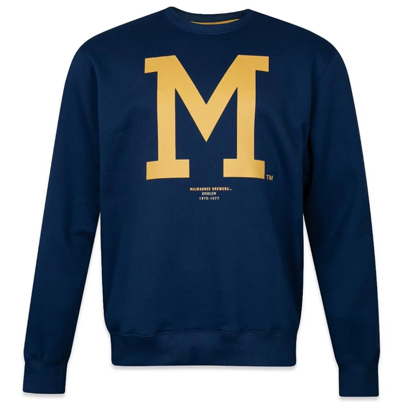 Blusão de Moletom Masculino Gola Careca New Era Milwaukee Brewers Fanpage — imagem 1