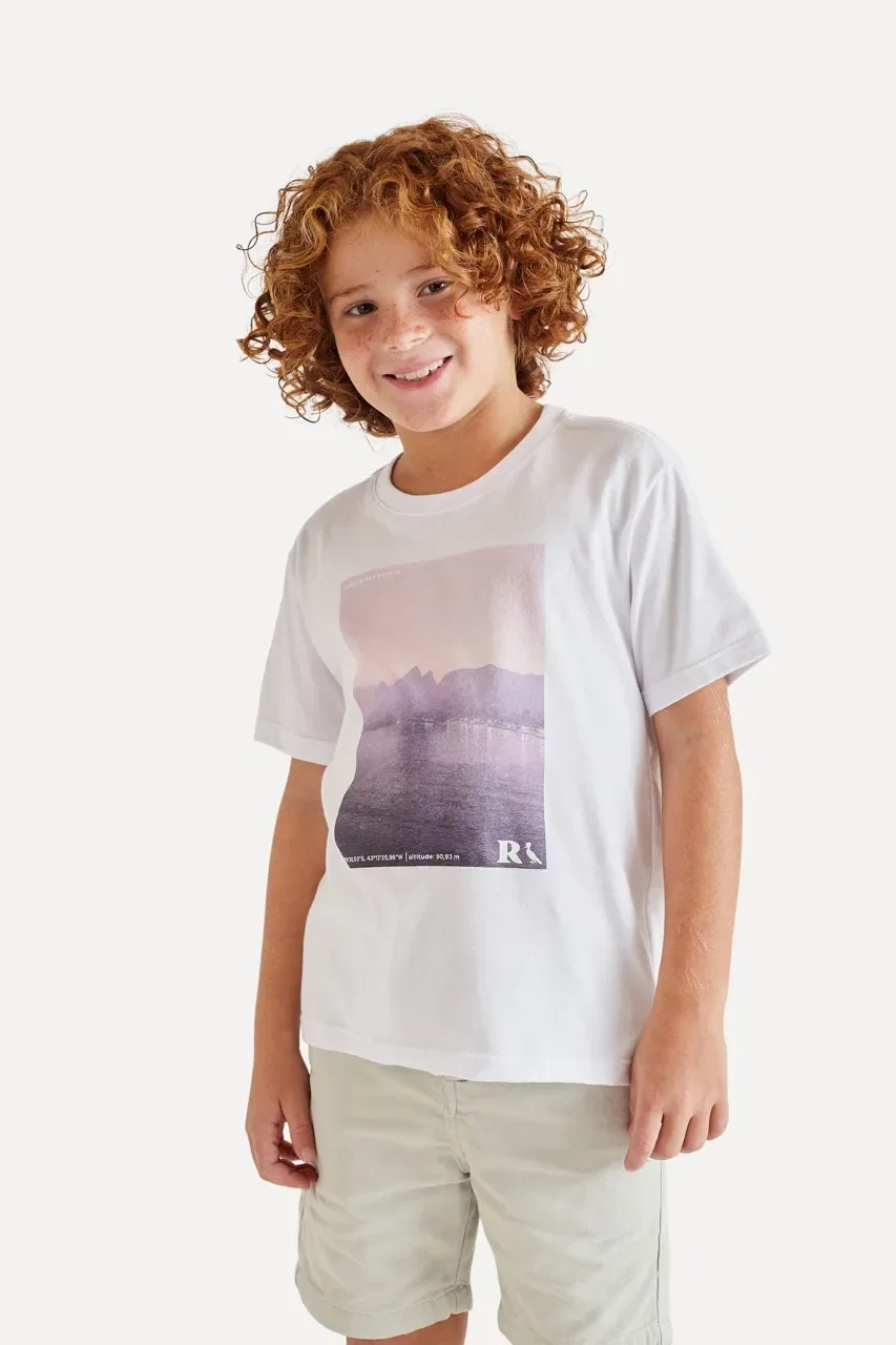 Camiseta Mini Estampada Amanhecer
