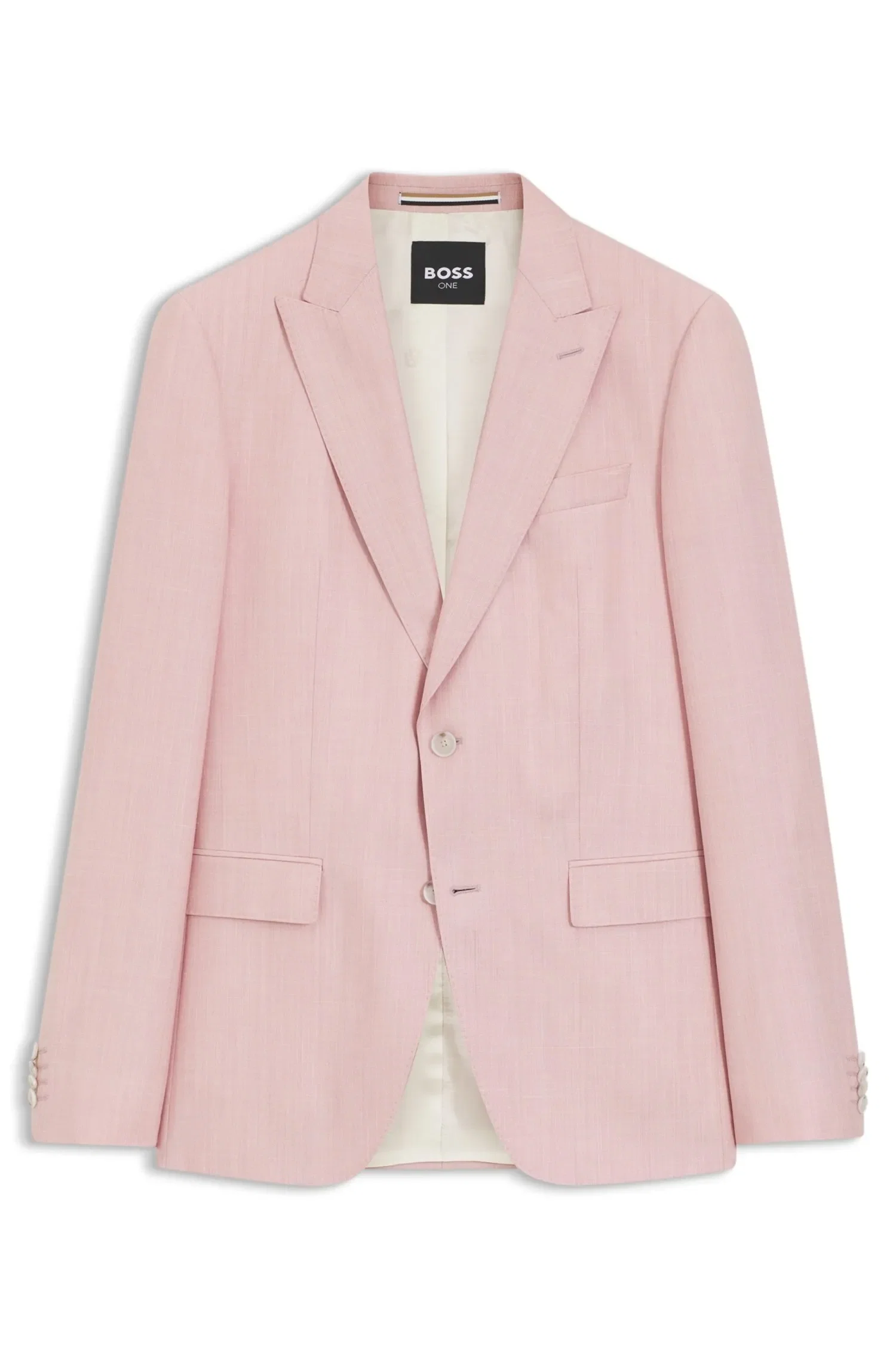 Blazer Slim Fit Em Lã, Seda E Linho