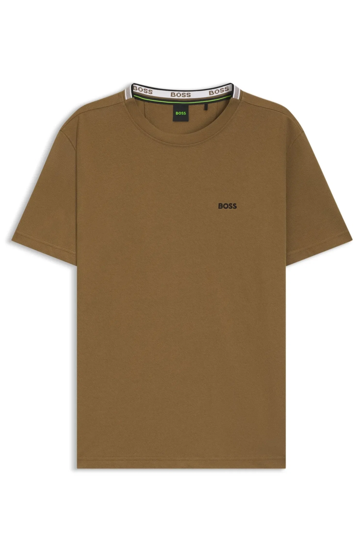 Camiseta De Algodão Piqué Com Colarinho Em Jacquard — imagem 1