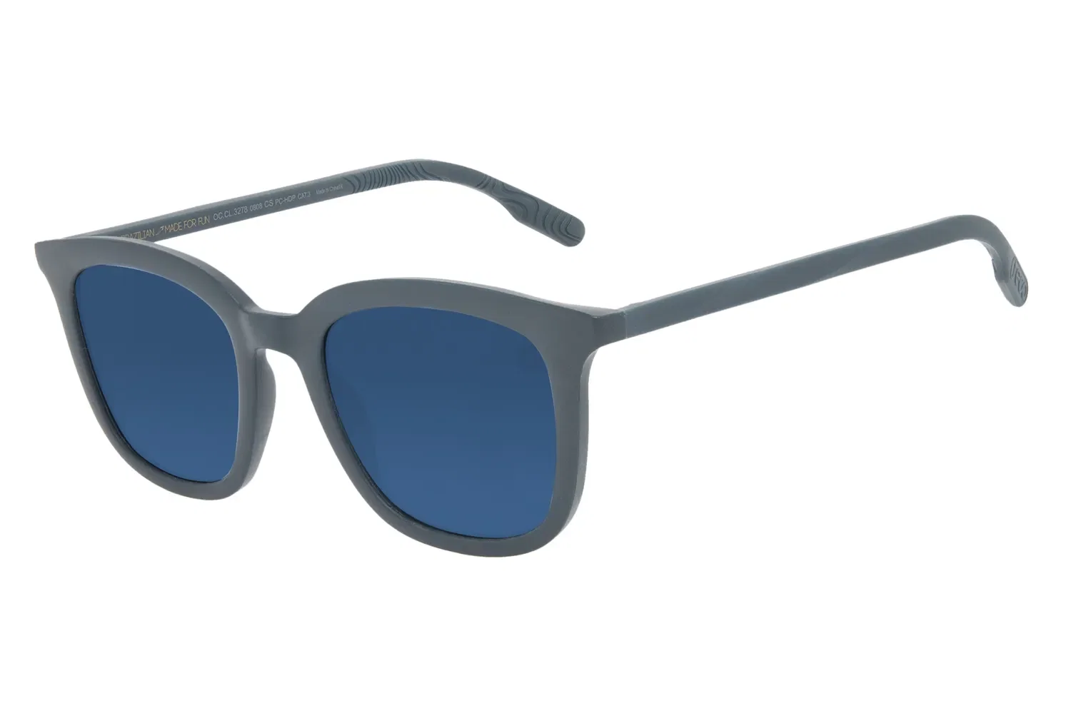 Óculos de Sol Feminino Eco Falésias Quadrado Casual Azul — imagem 1
