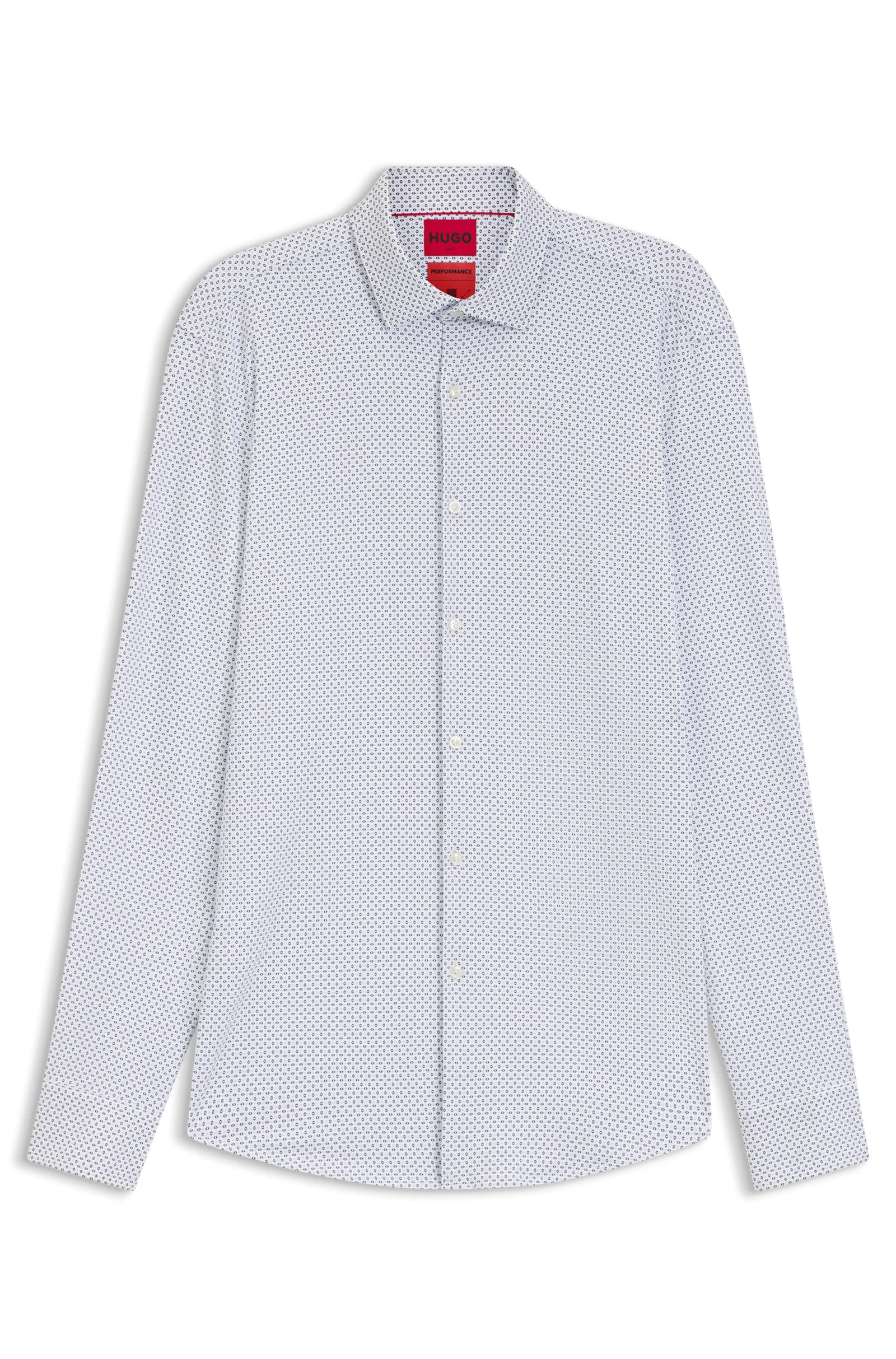 Camisa Slim Fit Em Jersey Estampado