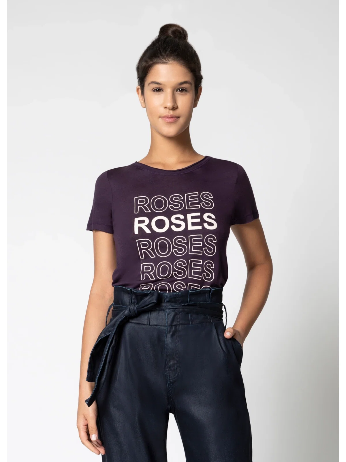 T-Shirt Roses Roxo