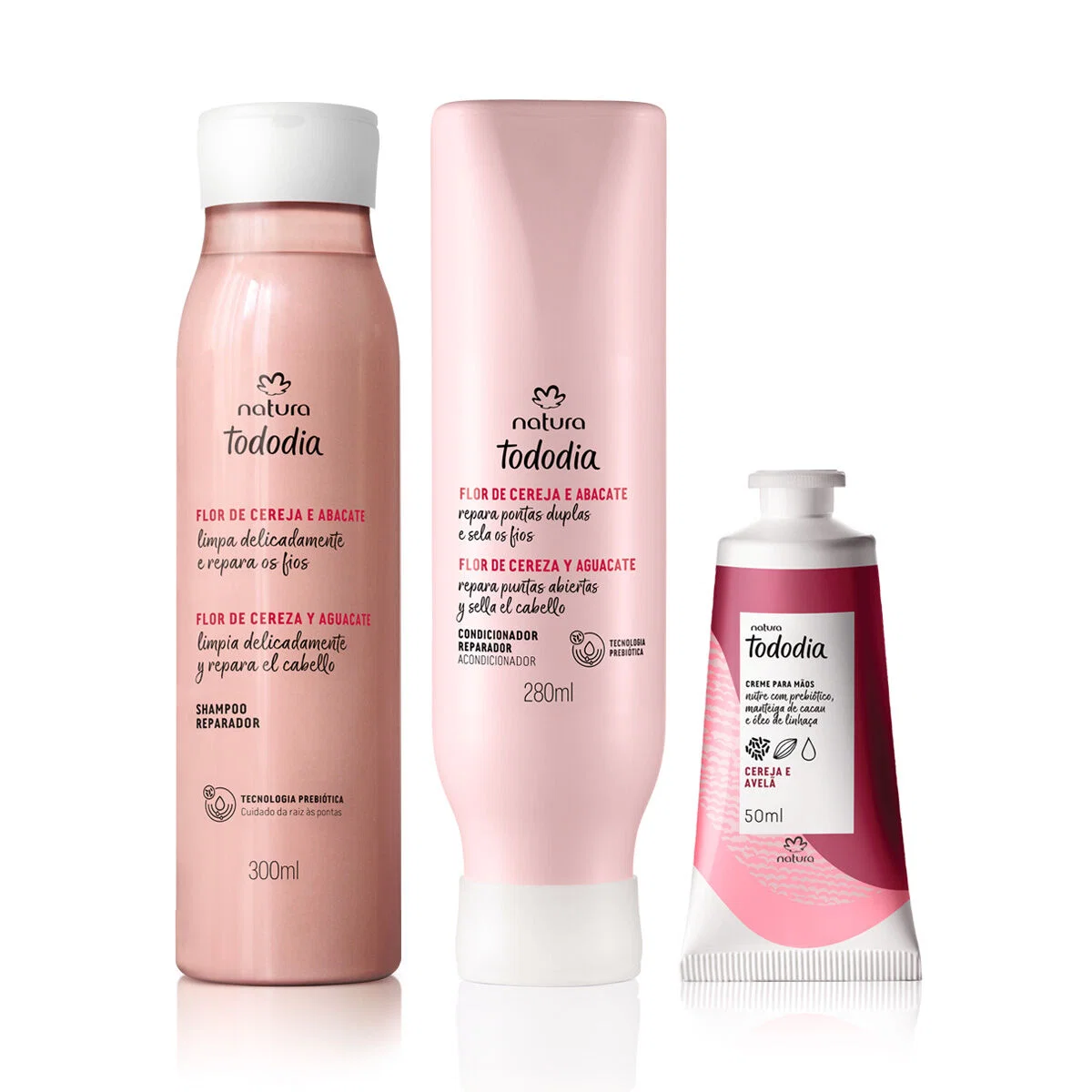 Kit Natura Tododia Flor de Cereja e Abacate e Cereja e Avelã (3 produtos) — imagem 1