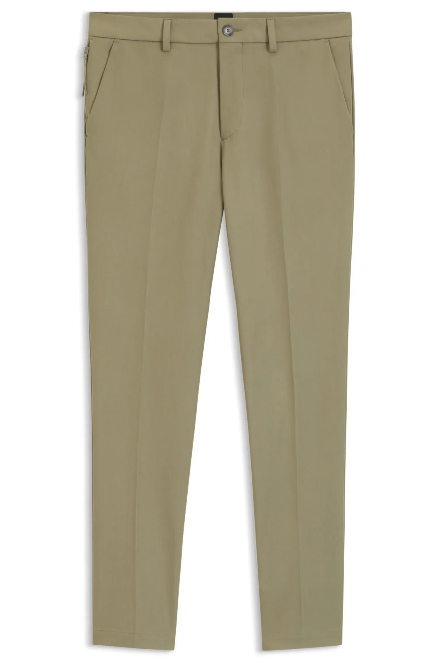 Calça Slim Fit Em Sarja De Mistura De Algodão — imagem 1