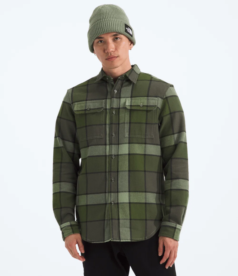Camisa Masculina Arroyo Flannel New Taupe Green Plaid