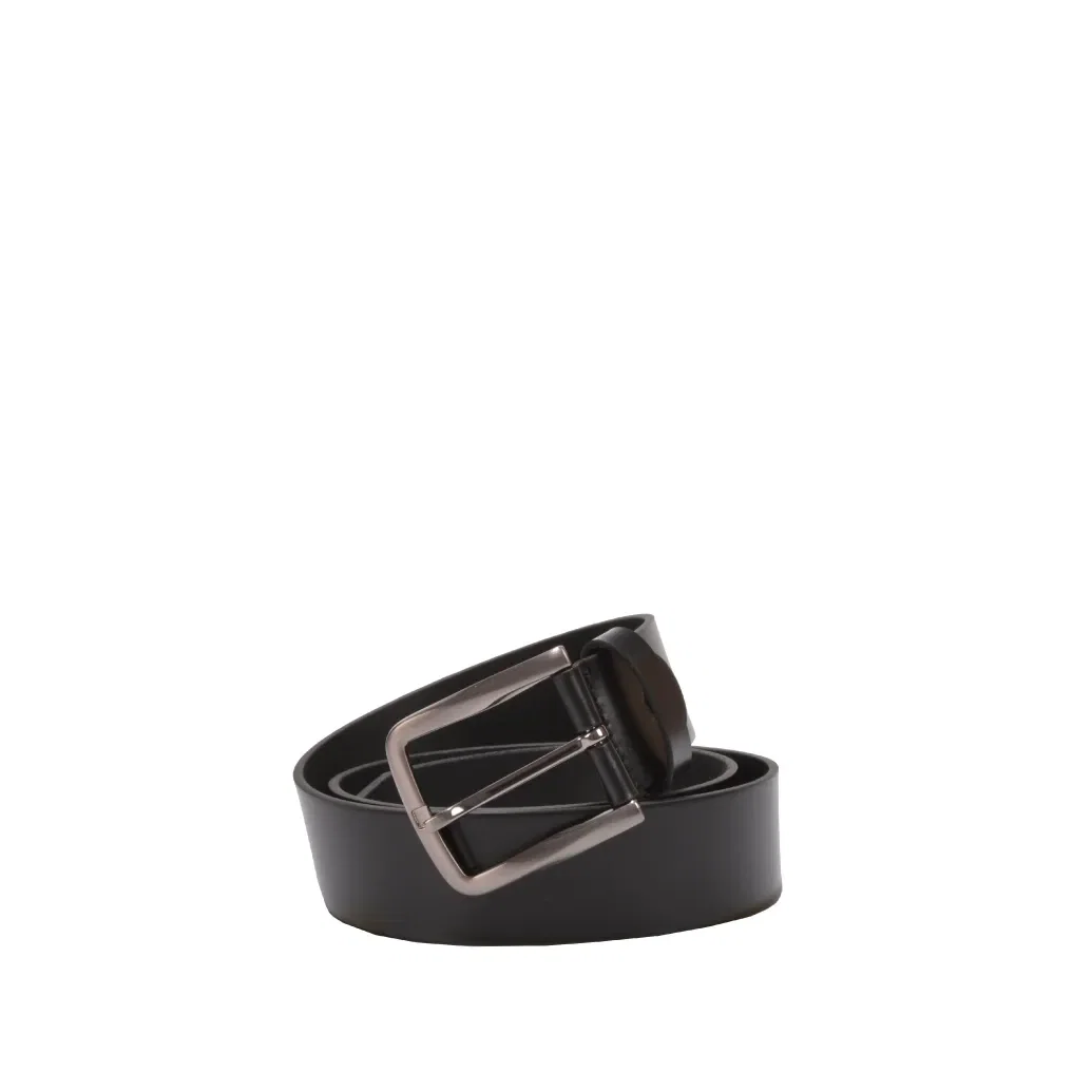 Cinto Masculino Preto Couro Liso
