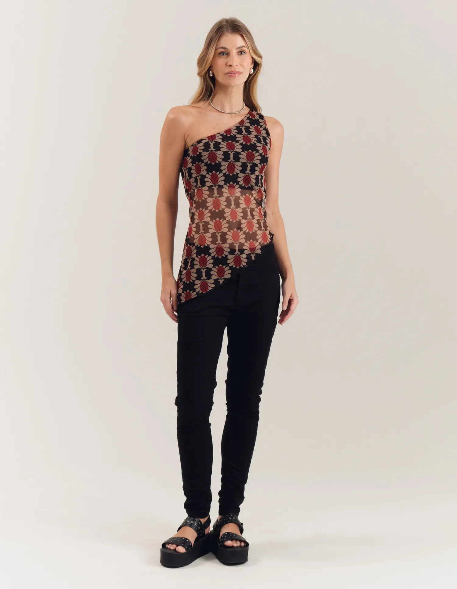 Calça Skinny Sarja Block - Black Jeans — imagem 1
