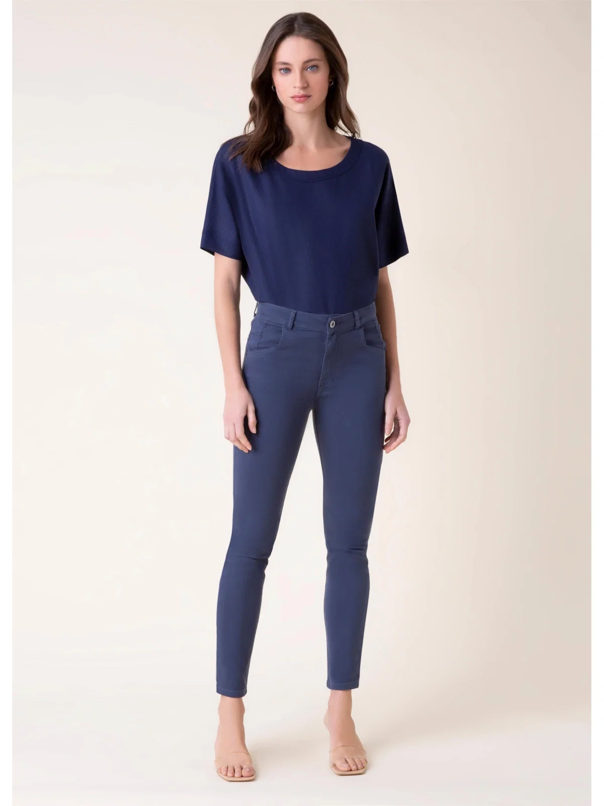 Calça Jogging Color Skinny Marinho — imagem 1