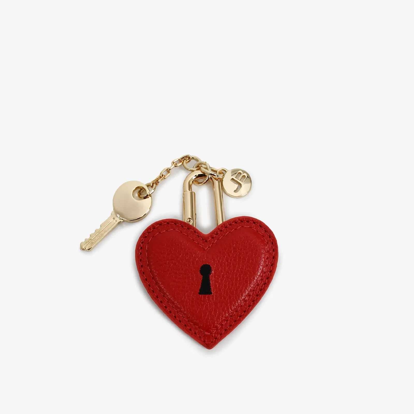 Bag Charm Coração Vermelho Rubi Jb