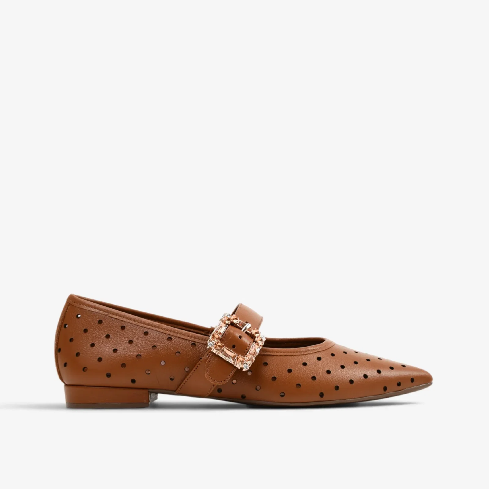 Sapatilha Caramelo Mascavo Fivela Couro — imagem 1