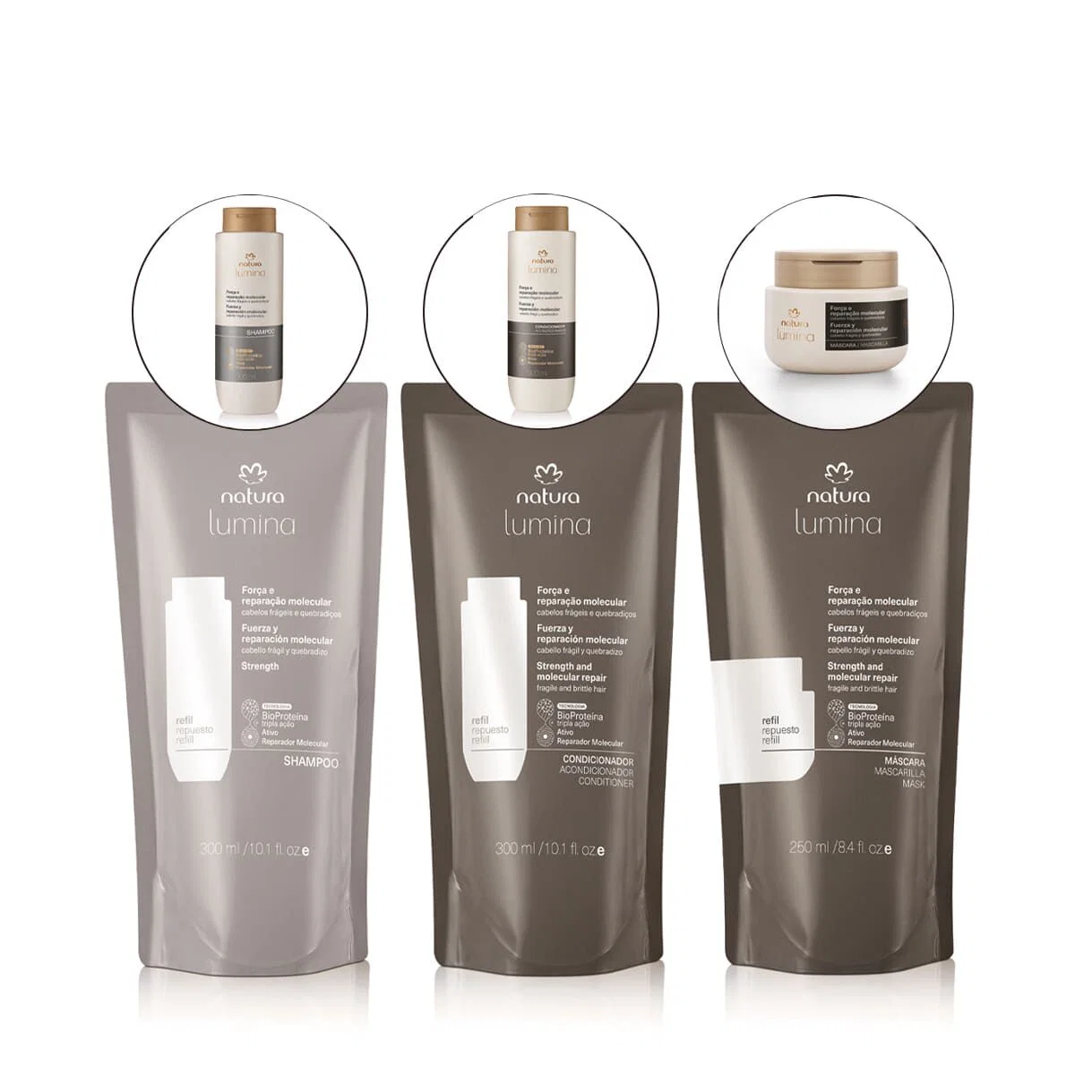 Kit Força e Reparação Molecular Lumina (3 produtos) — imagem 1