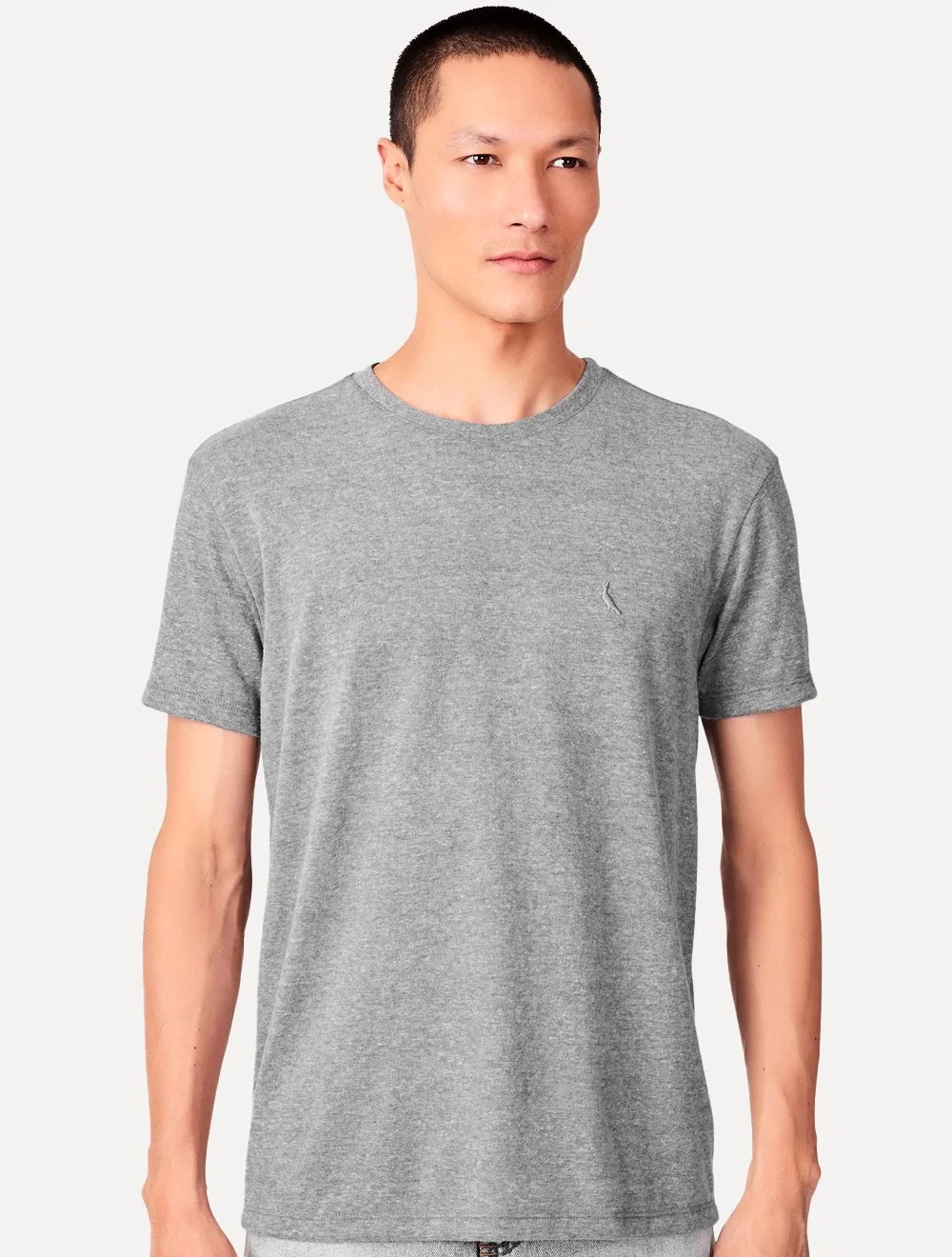 Camiseta Reserva Masculina Regular Mescla Touch Cinza Escuro — imagem 1