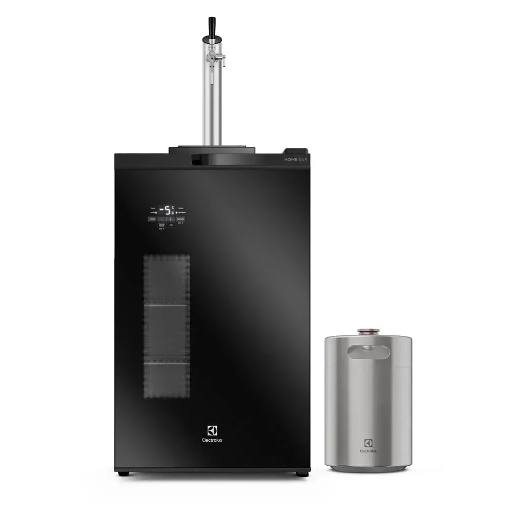 Cervejeira Home Bar Electrolux Frost Free 100L com Torre de Chopp e Barril Mini Keg 5L (EB10K)