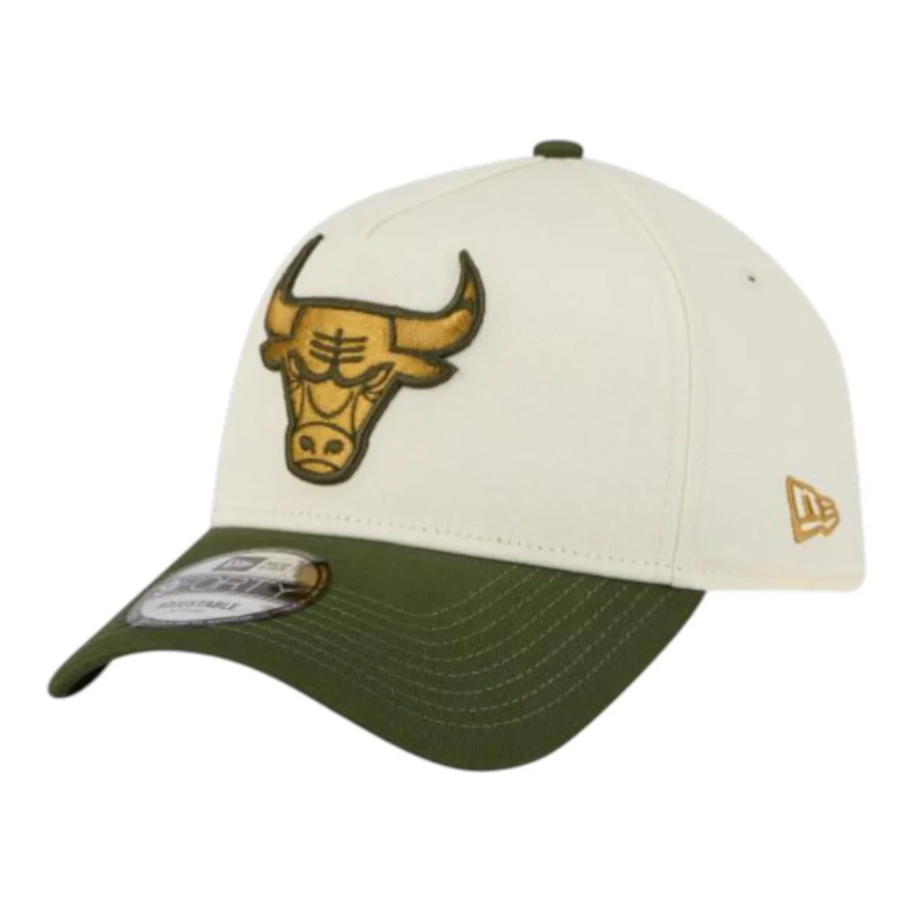 Boné Masculino New Era 940A-Frame Metallic Chicago Bulls Off White Aba Curva