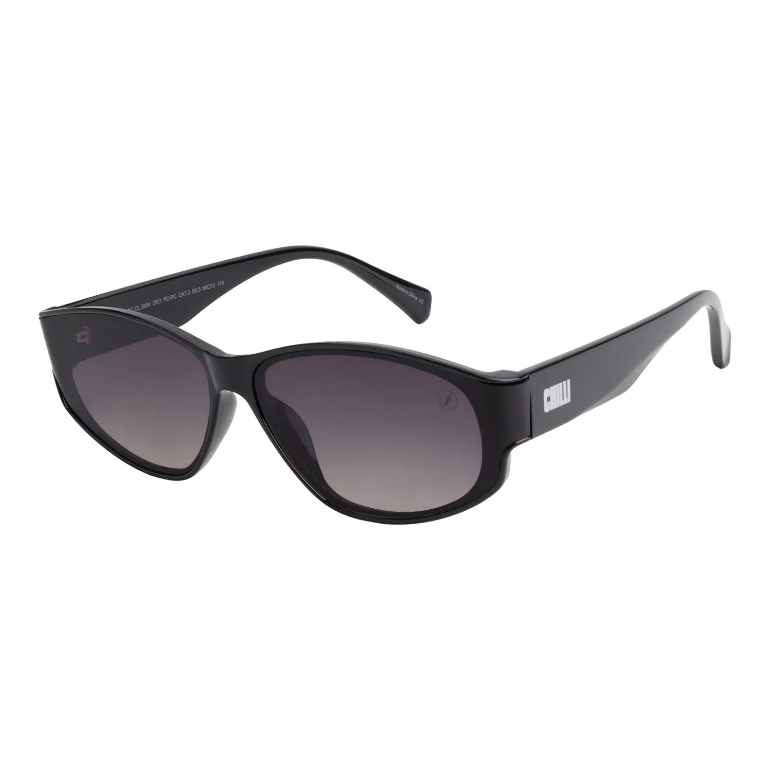 Óculos de Sol Feminino Bended Lenses Redondo Degradê Preto