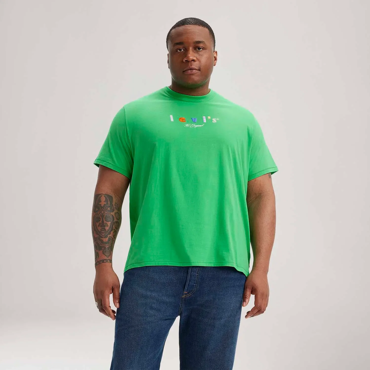 Camiseta Levi's® Big Relaxed Fit Plus Size Manga Curta Verde