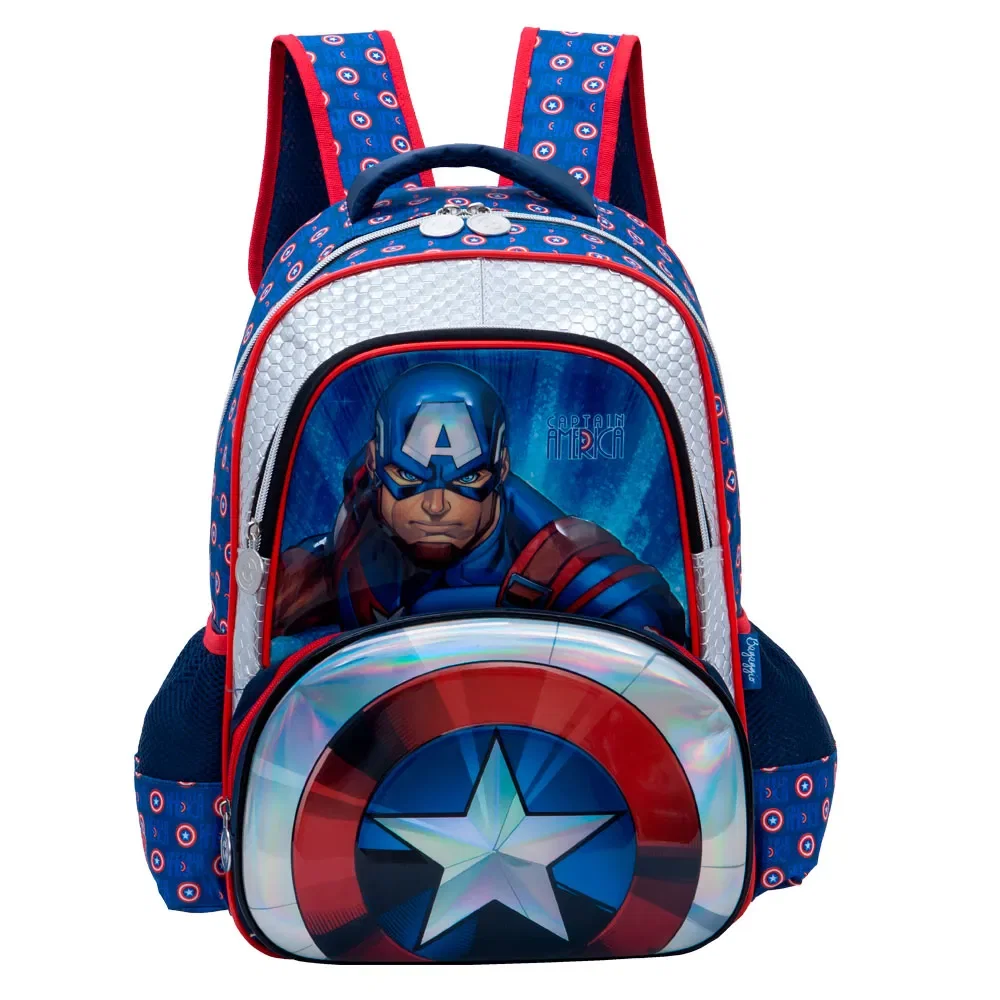 Mochila Infantil Masculina Capitão América Azul