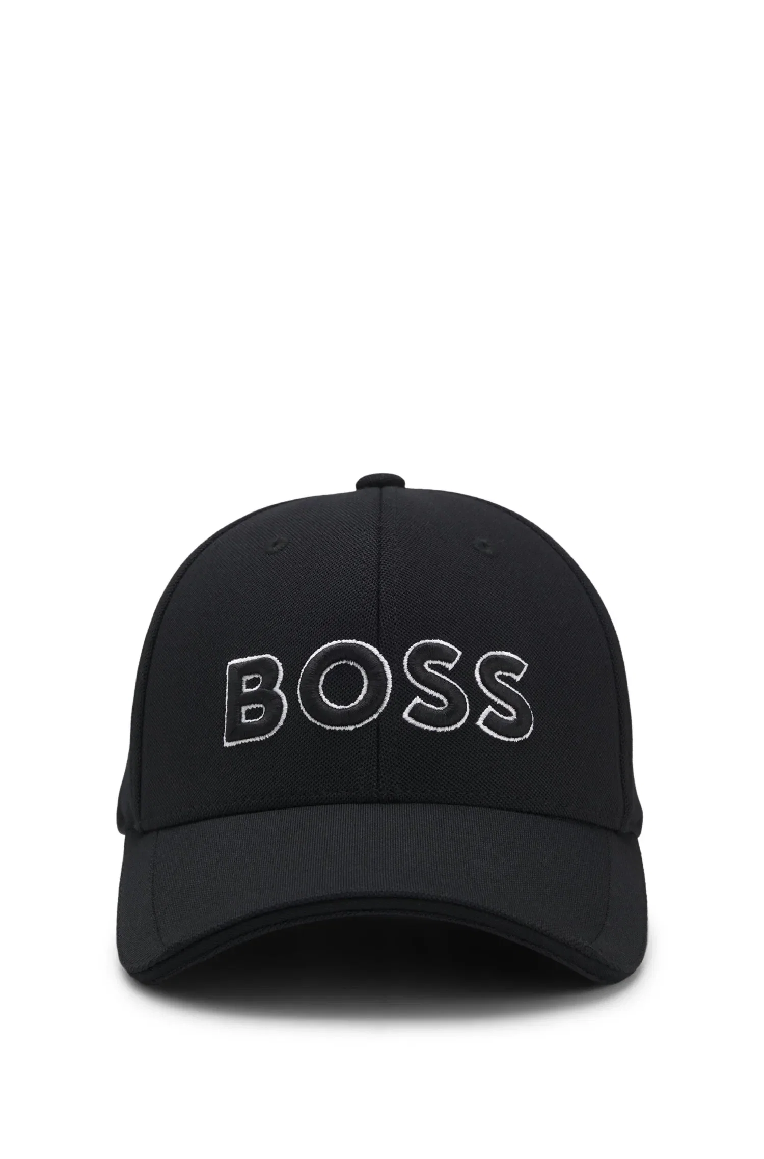 Boné Em Malha Piqué Com Logo Bordado